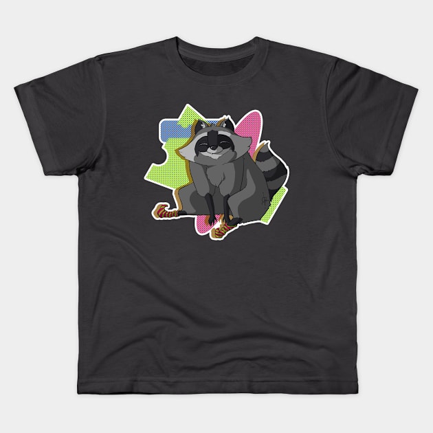 Trash Panda Kids T-Shirt by Derpy Beans Productions